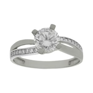 Sortija oro blanco 18kl circonitas