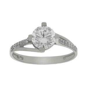 Sortija oro blanco 18kl circonitas