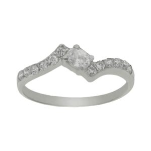 Sortija oro blanco 18kl circonitas