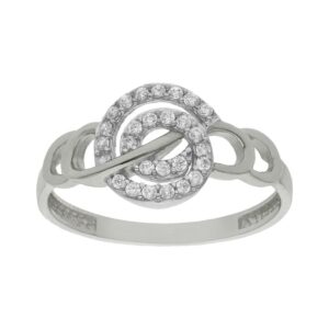 Sortija oro blanco 18kl circonitas