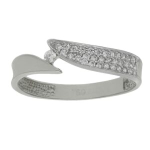 Sortija oro blanco 18kl circonitas