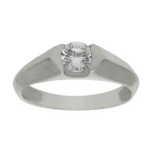 Sortija oro blanco 18kl circonita