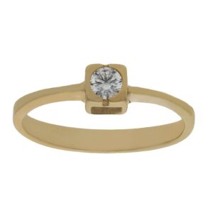 Sortija oro 18kl circonita