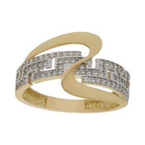 Sortija oro 18kl greca circonitas