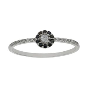 Sortija oro blanco 18kl - negras