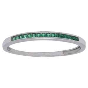 Sortija oro blanco 18kl - crisopal verde