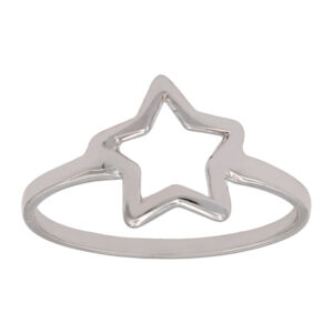 Sortija oro blanco 18kl estrella