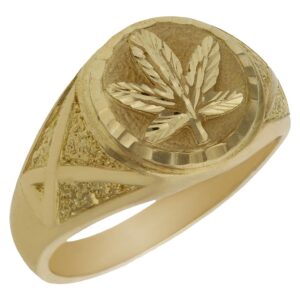 Sello oro 18kl hoja marihuana