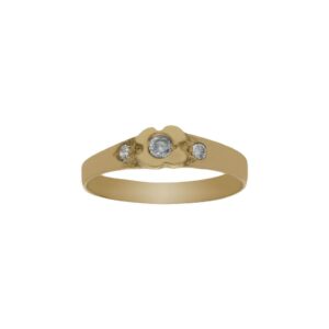 Solitario oro 18kl bebe circonitas