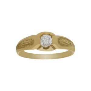 Solitario oro 18kl bebe circonita
