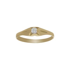 Solitario oro 18kl bebe circonita