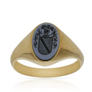 Sello oro 18kl escudo heraldico