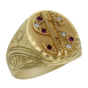 Sello oro 18kl dolar circonitas