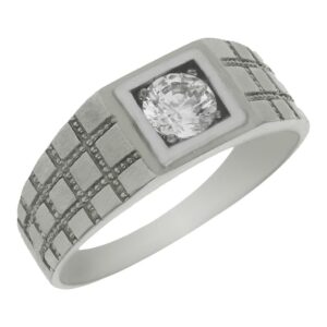 Solitario oro blanco 18kl