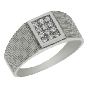 Solitario oro blanco 18kl