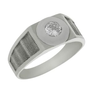 Solitario oro blanco 18kl