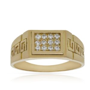 Solitario oro 18kl greca