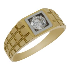 Solitario oro 18kl circonita