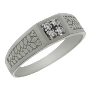 Solitario oro blanco 18kl