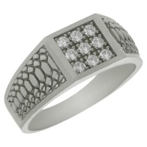Solitario oro blanco 18kl
