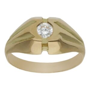 Solitario oro 18kl circonita