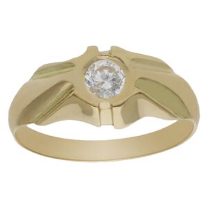 Solitario oro 18kl circonita