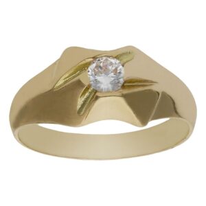 Solitario oro 18kl circonita