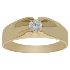 Solitario oro 18kl circonita