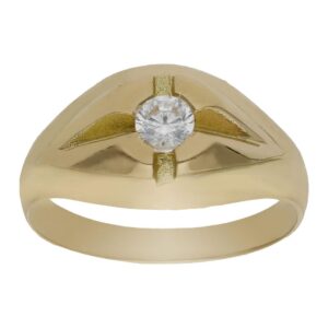 Solitario oro 18kl circonita