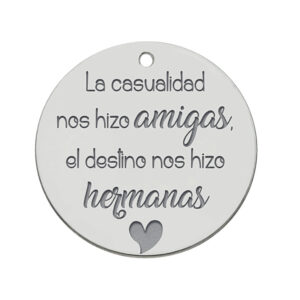 Mi historia - abalorio plata 925mm amigas y hermanas