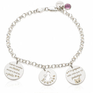 Pulsera mi historia plata 925mm gato