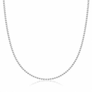 Cadena plata 925mm bolitas - 1.20mm
