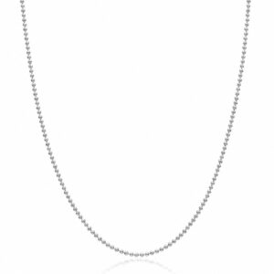 Cadena plata 925mm bolitas - 1mm