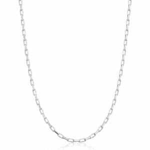 Cadena plata 925mm eslabon rectangular - 1.25mm