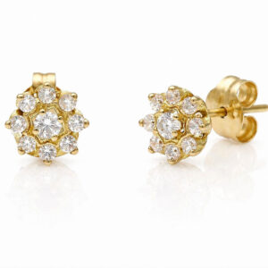 Pendientes oro 18kl circonitas
