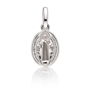 Medalla plata 925mm san benito oval - 8x12mm