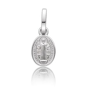 Medalla plata 925mm san benito oval - 6x10mm